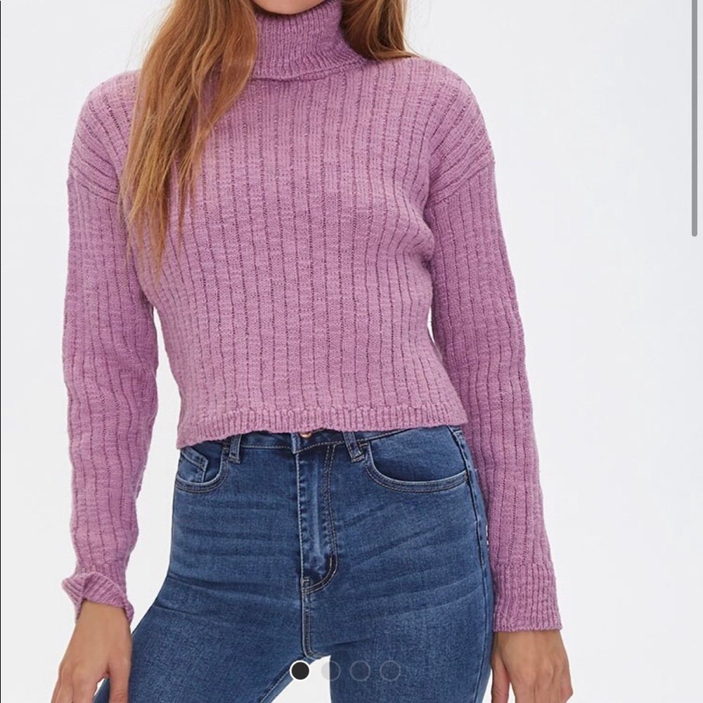 4 for $20 / Ribbed turtleneck cropped sweater